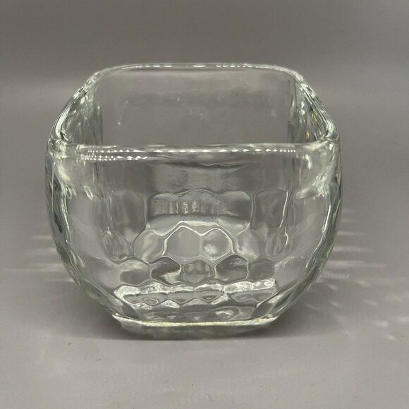 Partylite Beehive Honeycomb Faceted Crystal Candle‎ Holder 3.5” X 3 3/8” - Picture 1 of 4